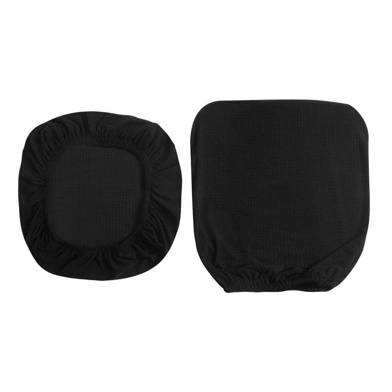 FORCHEER Desk Chair Cover Black Jacquard Stretch Office Chair Covers Two Piece for Split Office Chairs Water Resistant Washable - Image 4